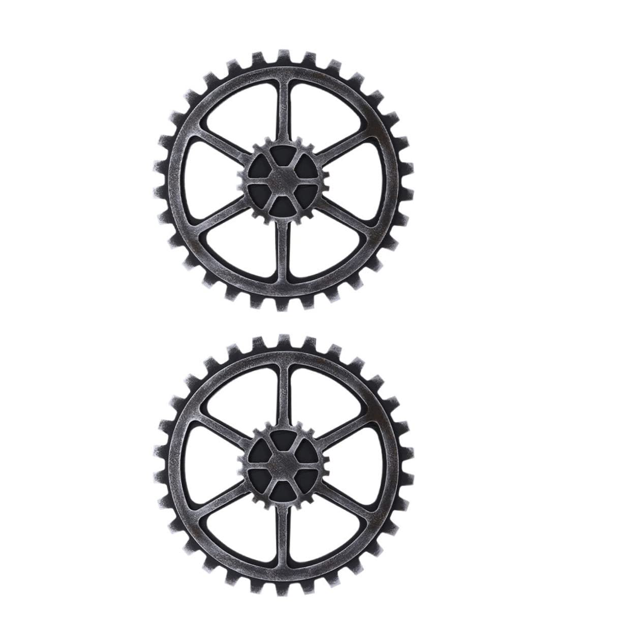 HOOTNEE Unique Vintage Gear Wall Pendant Home Wall Bar Decor Wood Gear Hanging for Living Room