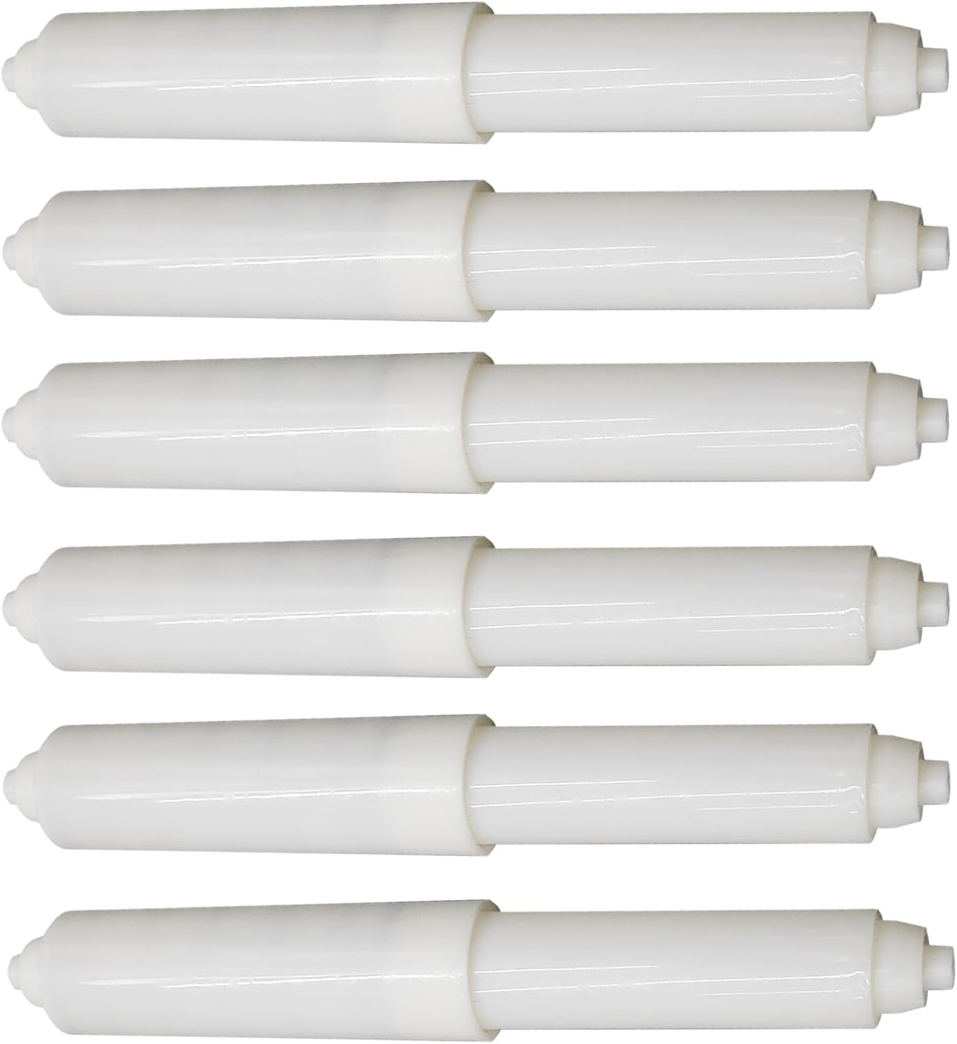 6Pcs White Toilet Roll Holder, Toilet Roll Holder White, Plastic Toilet