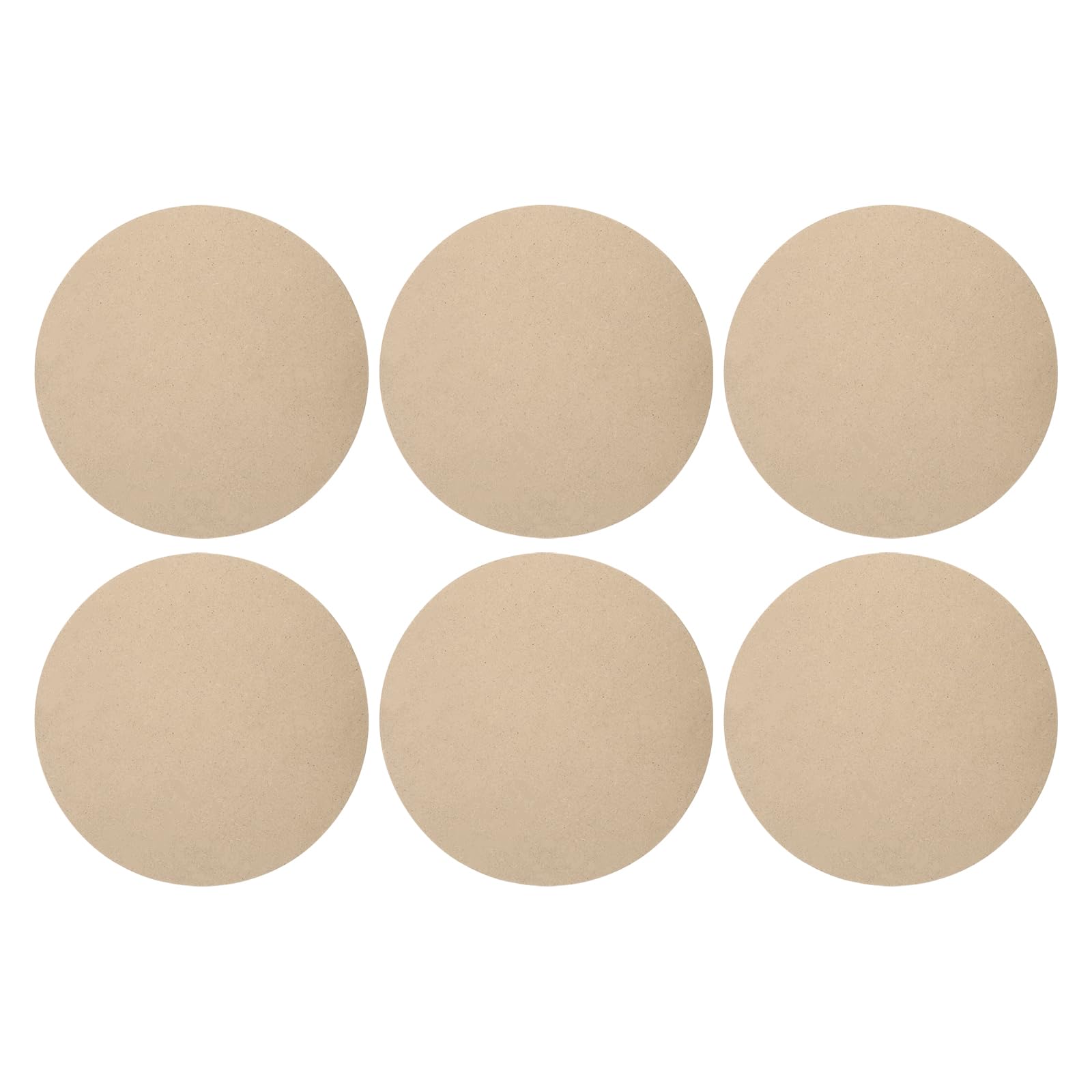 PATIKIL 8" Round Pottery Wheel Bat 6 Pack 0.4" Thickness for Pottery Wheel Clay Throwing and Ceramics, Brown, 8"x0.4"