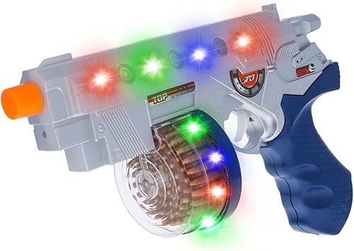 Miniatura 7 de Space Blaster Galaxy - Pistola de juguete con sonidos y luces giratorias, para niños, plata, a partir de 3 años