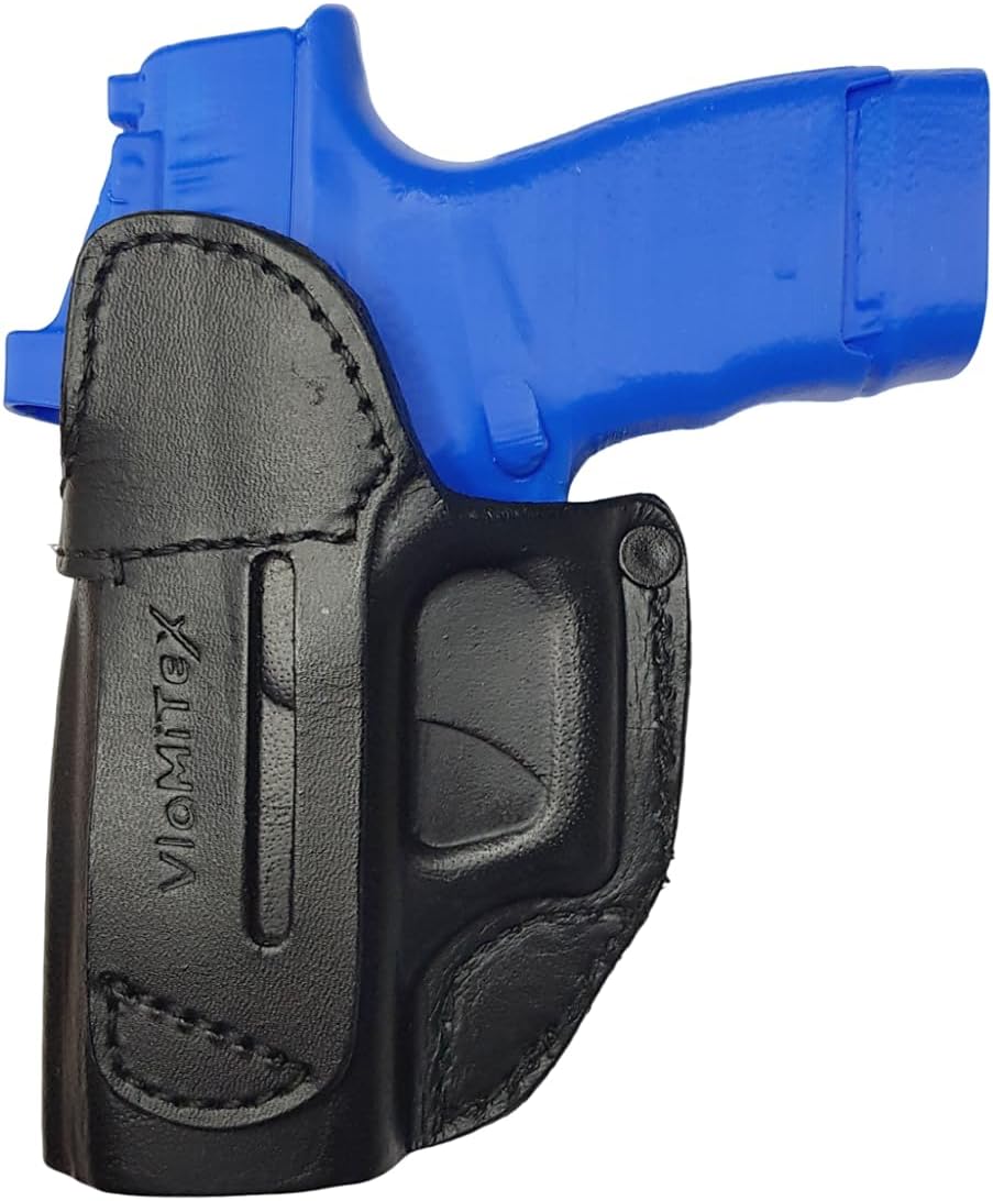 VlaMiTex IWB Leather Holster Fits Beretta Cheetah 81 FS / 82/83 / 84 FS / 85/86 / 87/89 / 80 Series/Kimar 85 (IWB 2 - Right)