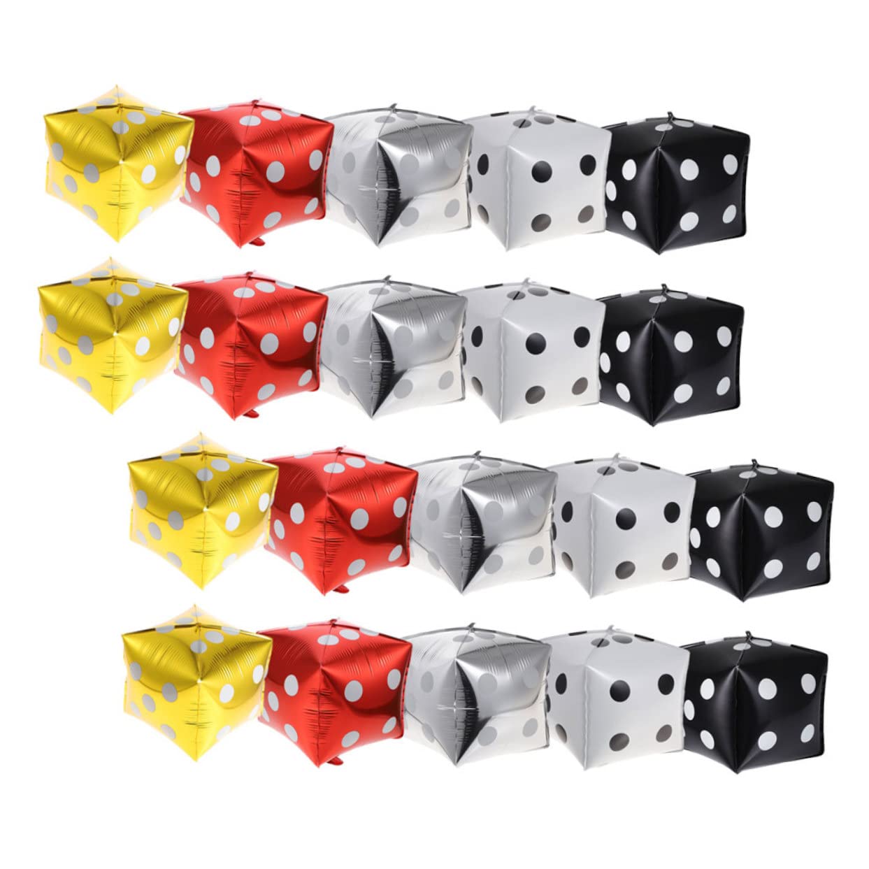 Amazon | STAHAD 20個 サイコロ ホイルカジノ風船 アルミホイル風船 90  