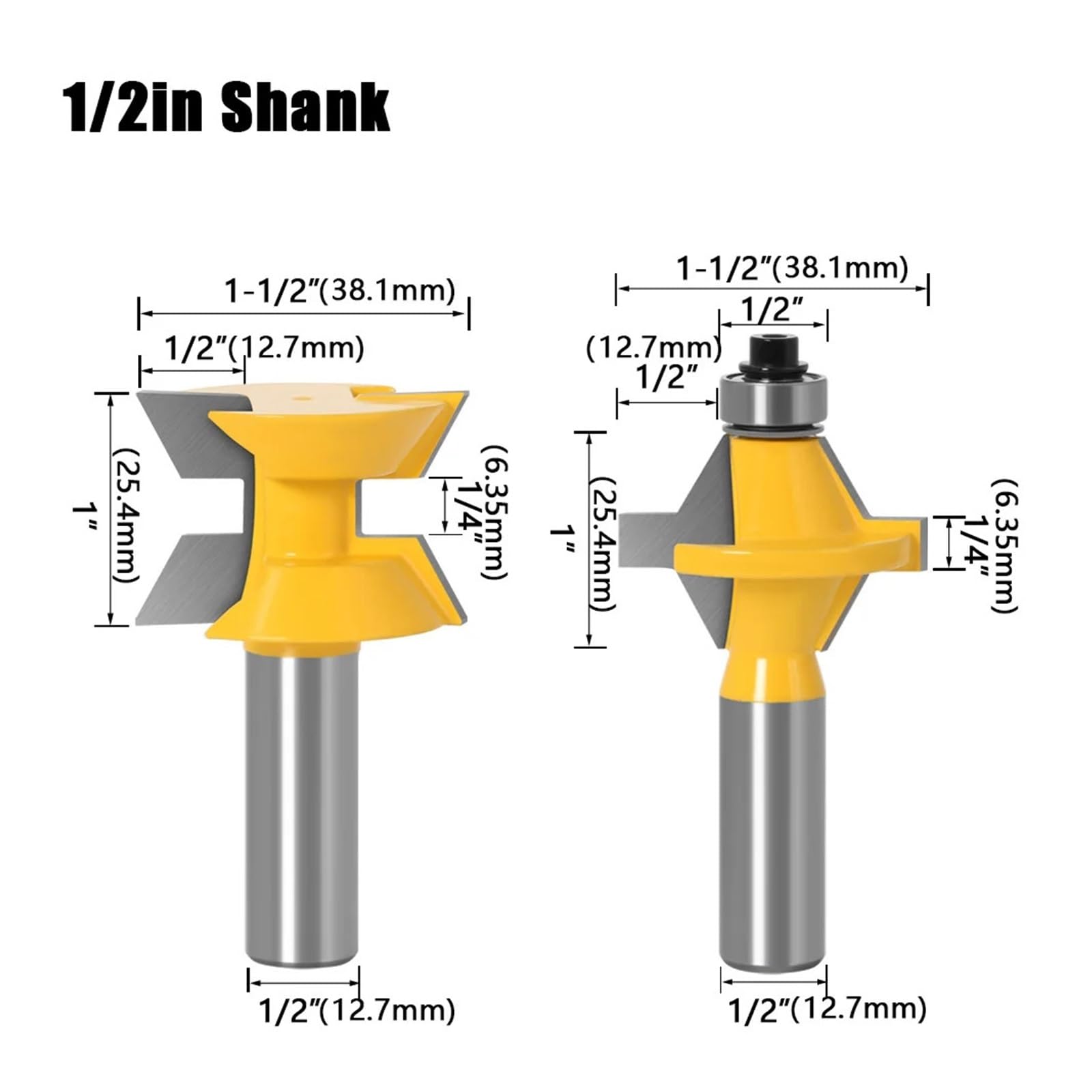 2 szt. Zestaw bitów routera z chwytem 8 mm 120 stopni do obróbki drewna Narzędzie cięcia rowków(120DZHD12.7mm shank)