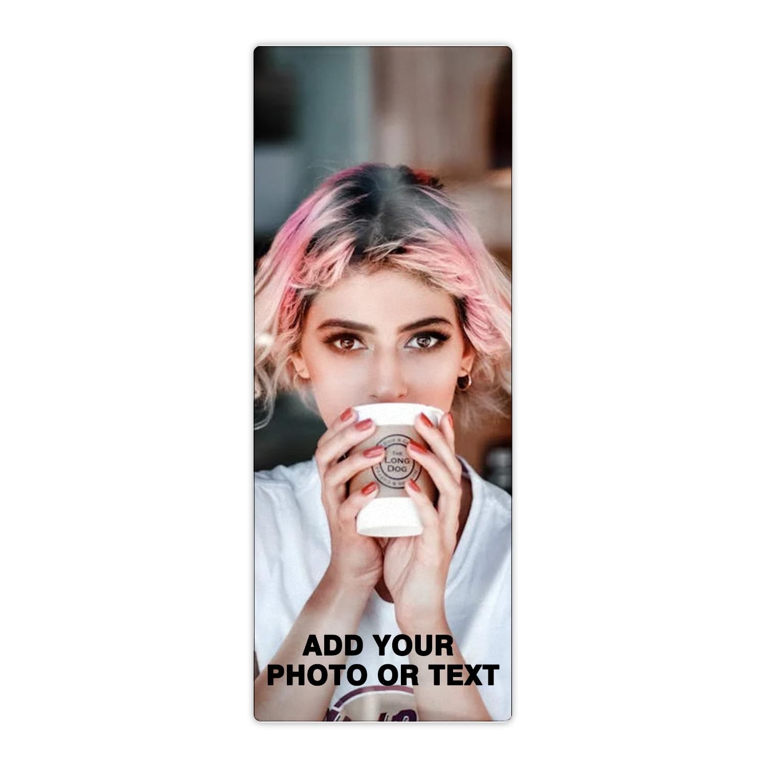 WERWAES Personalized Yoga Mat with Photo Text Custom Outdoor Exercise Foldable Photo Yoga Mat for Women Custom Workout Mat for Home Gym Floor Non Slip Yoga Mats for Women