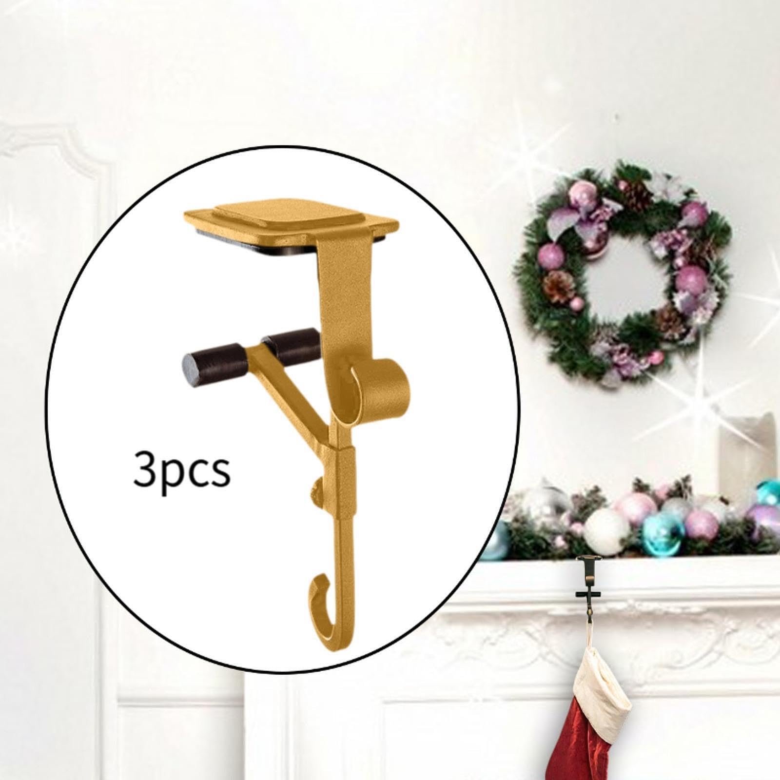Crochet de suspension de chaussette de Noël haute capacité, robuste et réglable, pour décorations de fêtes, restaurant, cheminée, support en