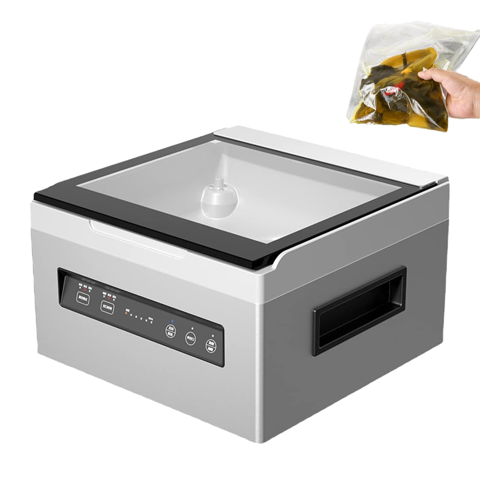Machine à emballer sous vide commerciale, haute puissance d'aspiration, barre d'étanchéité de 29 cm, vitesse et temps réglables, affichage numérique, idéal pour la conservation des aliments