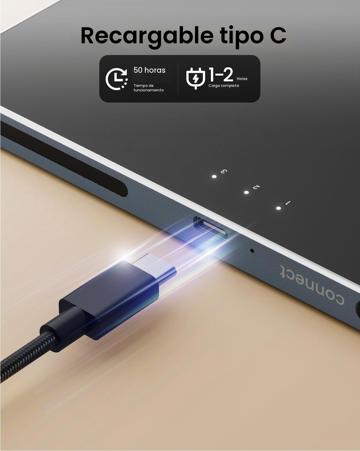 ProtoArc Touchpad para Windows 11/10 PC: T1 Plus Bluetooth, Superficie multitáctil, Recargable, Panel táctil portátil de Alta precisión, portátil, Ordenador de sobremesa - Negro