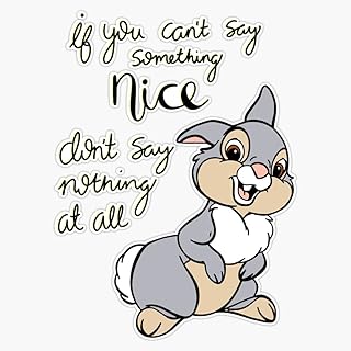 If you cant say anything nice dont say nothing at all Bumper Sticker Vinyl Decal 5 inches
