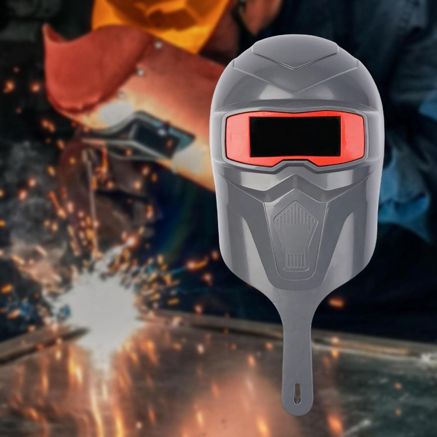 Generic Hand Held Welding Shield Safety Face Shields for TIG MIG ARC Polishing (Gray)