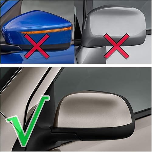 Miniatura 4 de Carcasa para espejo retrovisor automotriz compatible con Nissan Micra 2010-marzo K13 Oval Almera N17