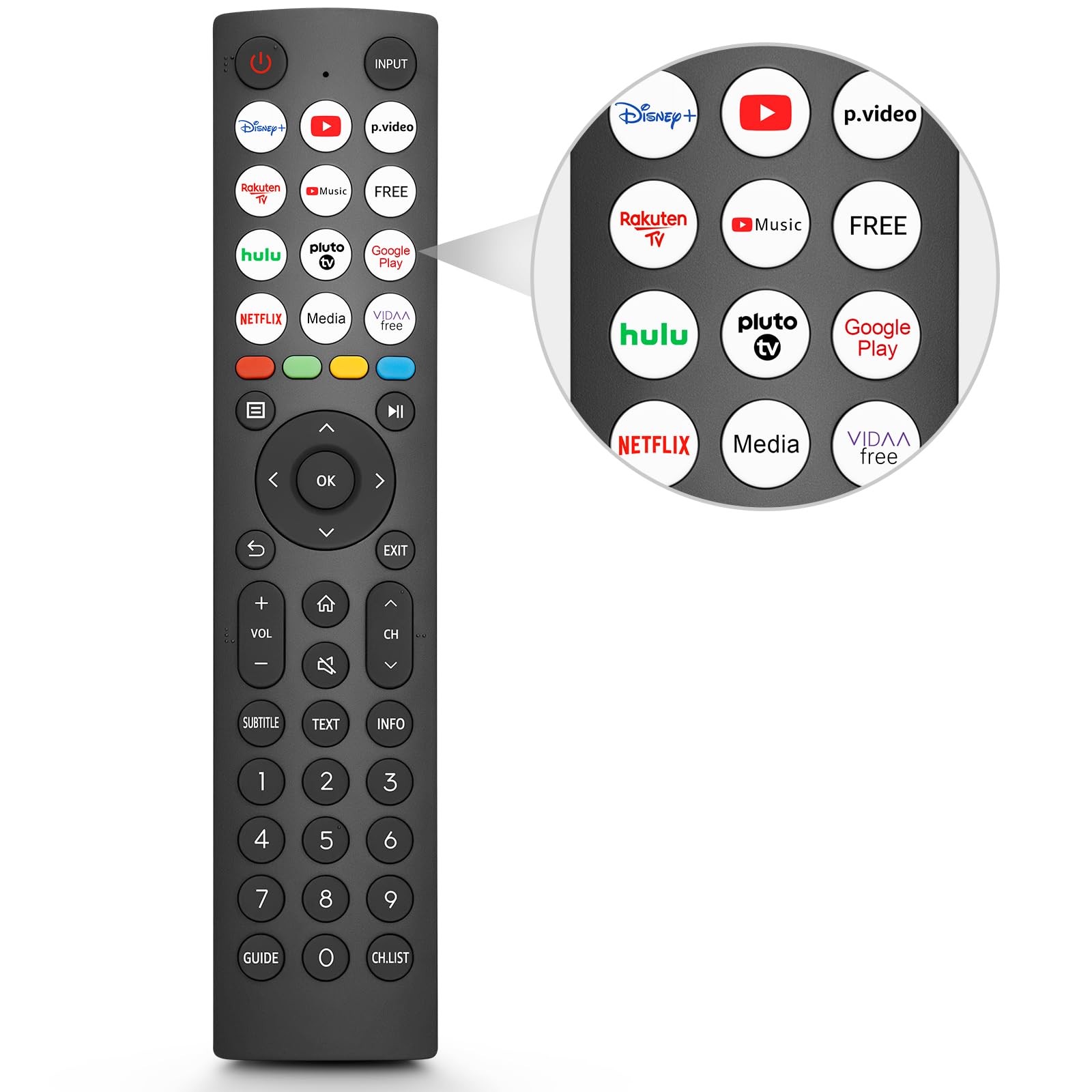 Universal-Remote-Control-for-Hisense-Smart-TV, EN2Q36H Replacement Remote for All Hisense 4K HDTV FHD QLED LCD LED Smart TVs