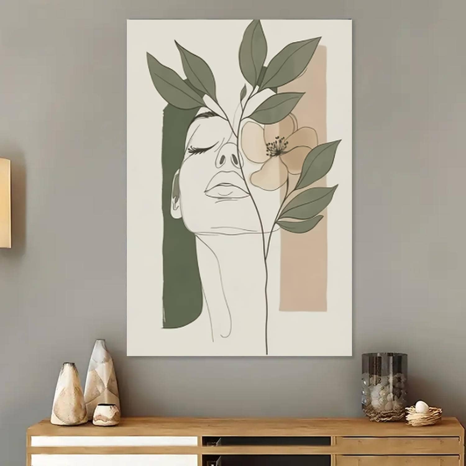 TZKBDMA Modern Portrait Art Poster With Abstract Woman Design - For Home Office, Living Room, Bedroom Decor(21x30cm/Without frame)