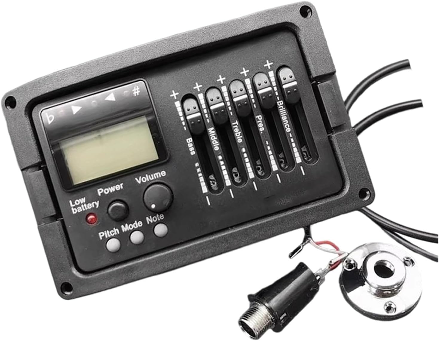 Acoustic Guitar Pickups 5band Equalizer Acoustic Guitar Pickup With Tuner For Musical Instrument Accessories(2)