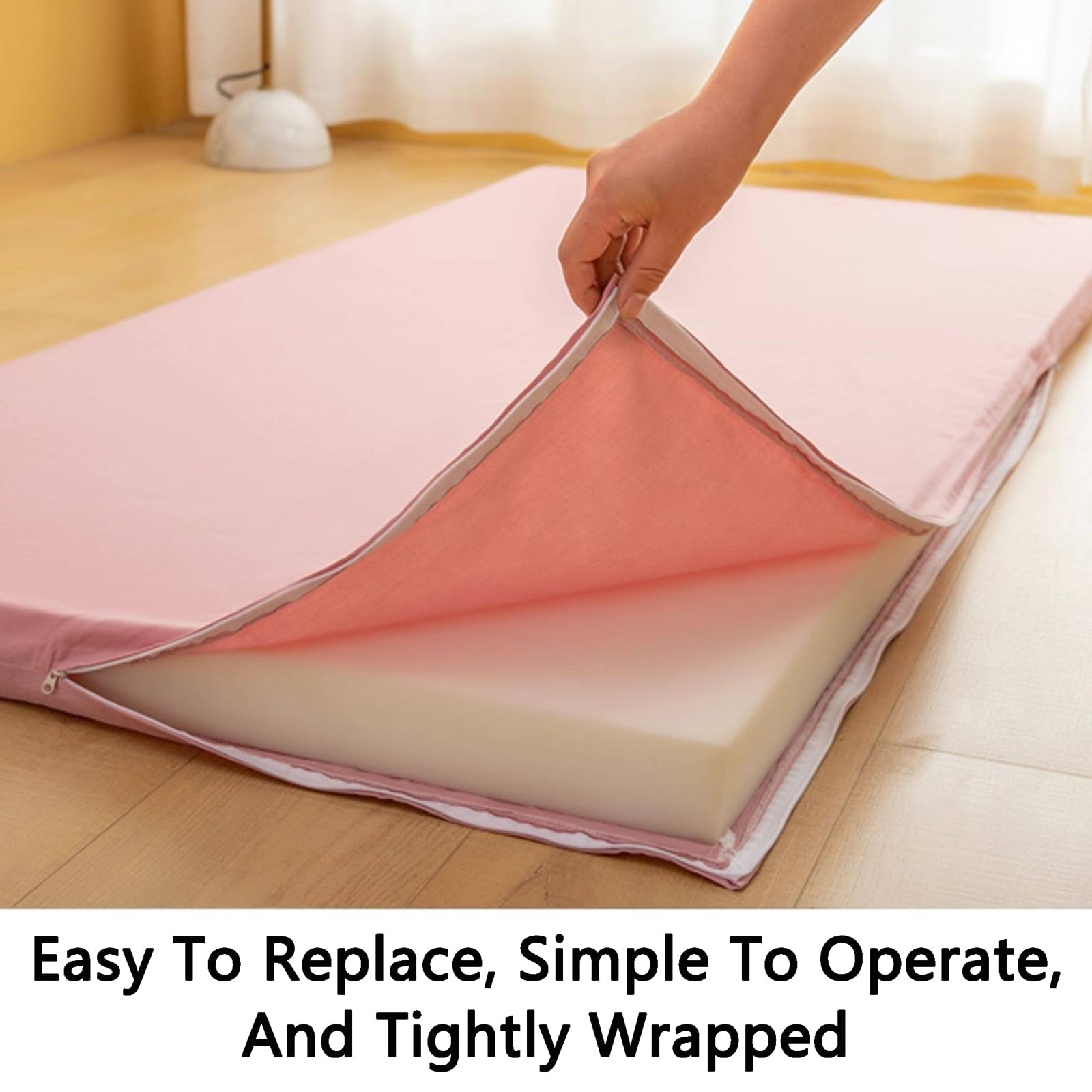 Sábana bajera ajustable con cremallera para cama individual, protector de colchón impermeable, suave, lavable, transpirable, para seguridad del colchón, ideal para alivio de alergias y comodidad