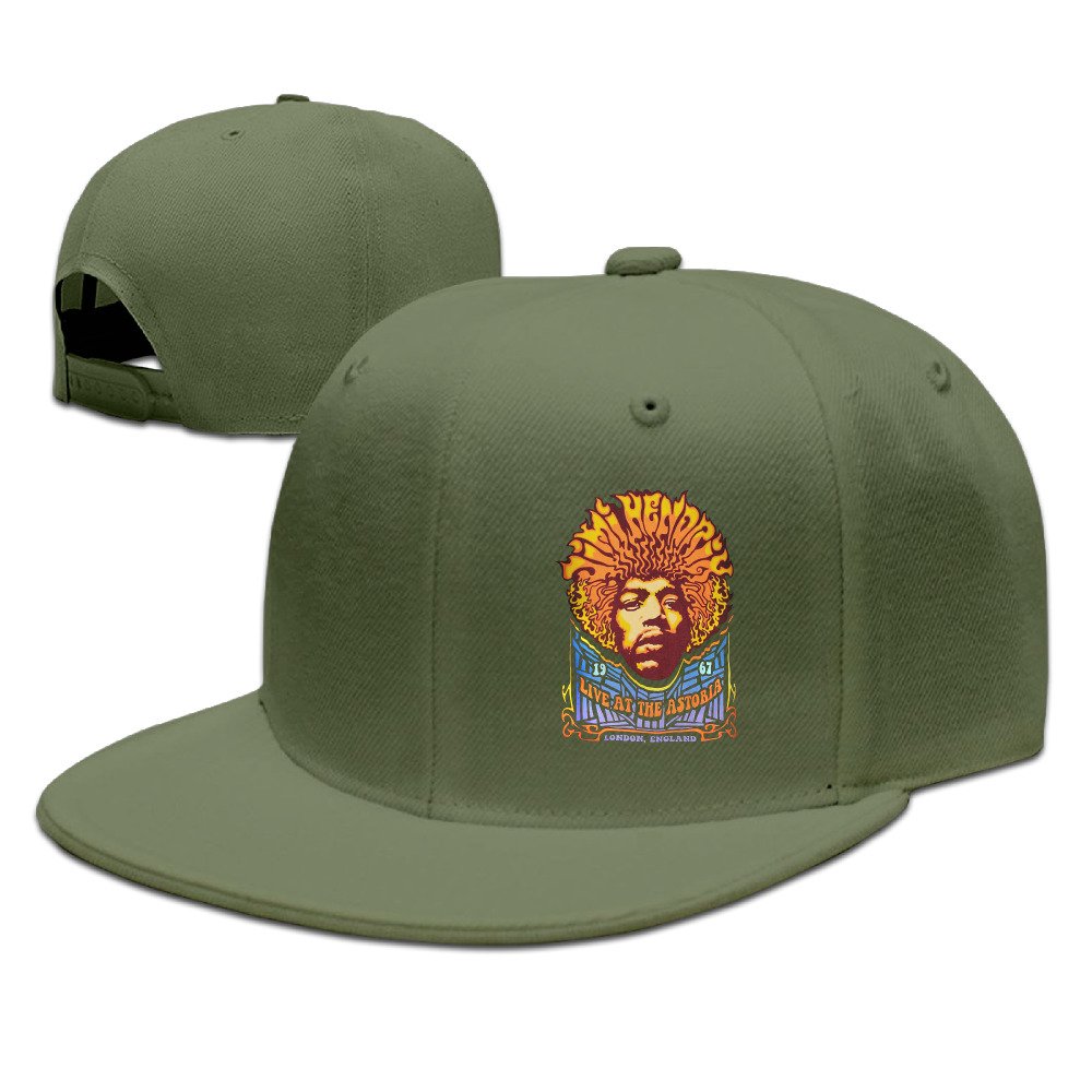 Vbe123 Jimi Hendrix Live at The Astoria Baseball Caps Snapback Trucker Hats Snapbacks ForestGreen Apparel
