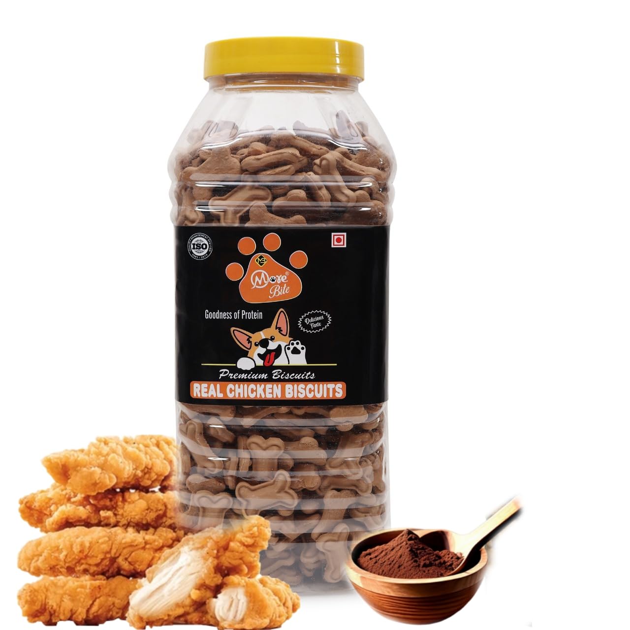 More Bite Real Premium Biscuits, 500gm JAR (Chicken) (B0D1GFZ8DM) Amazon Price History, Amazon Price Tracker