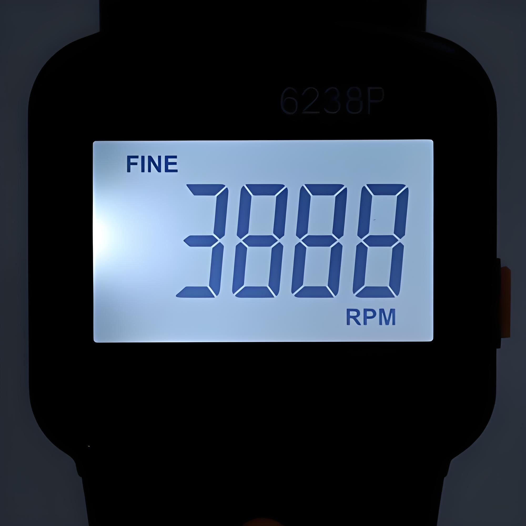 6238P Tachymètre de Flash Stroboscope Numérique Portable à Grand éCran LCD Portable, Compteur de Révolution, Faible Consommation D'énergie Et, Avec Grand éCran D'affichage Rétroéc