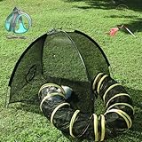 Fosilon Outdoor Cat Enclosures for Indoor Cats - Portable Cat Tents for Outside - Outdoor Cat Tent with Circle Cat Tunnel W/Cat Toys - Cat Outdoor Playpen Enclosed Large for Multiple Cats