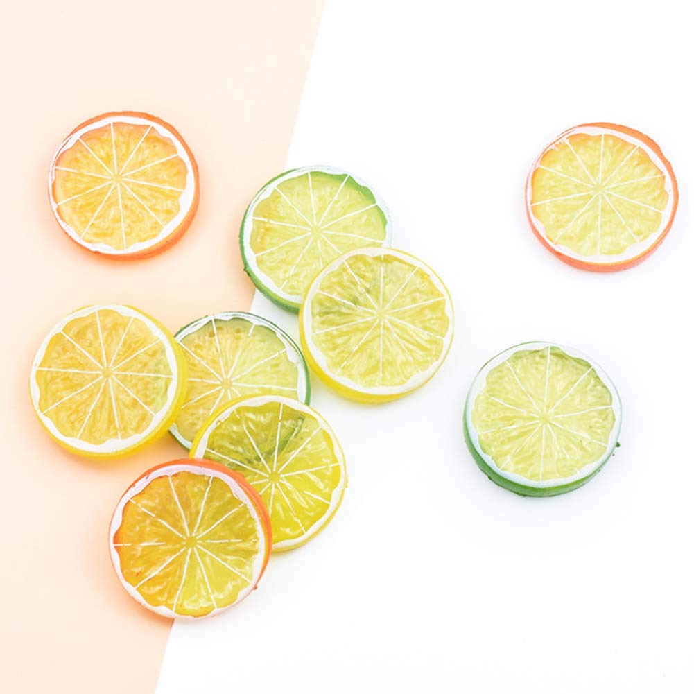 Künstliche Zitronenscheiben 30 Stück | Realistische Dekoration | 5cm Durchmesser | Für Home & Party