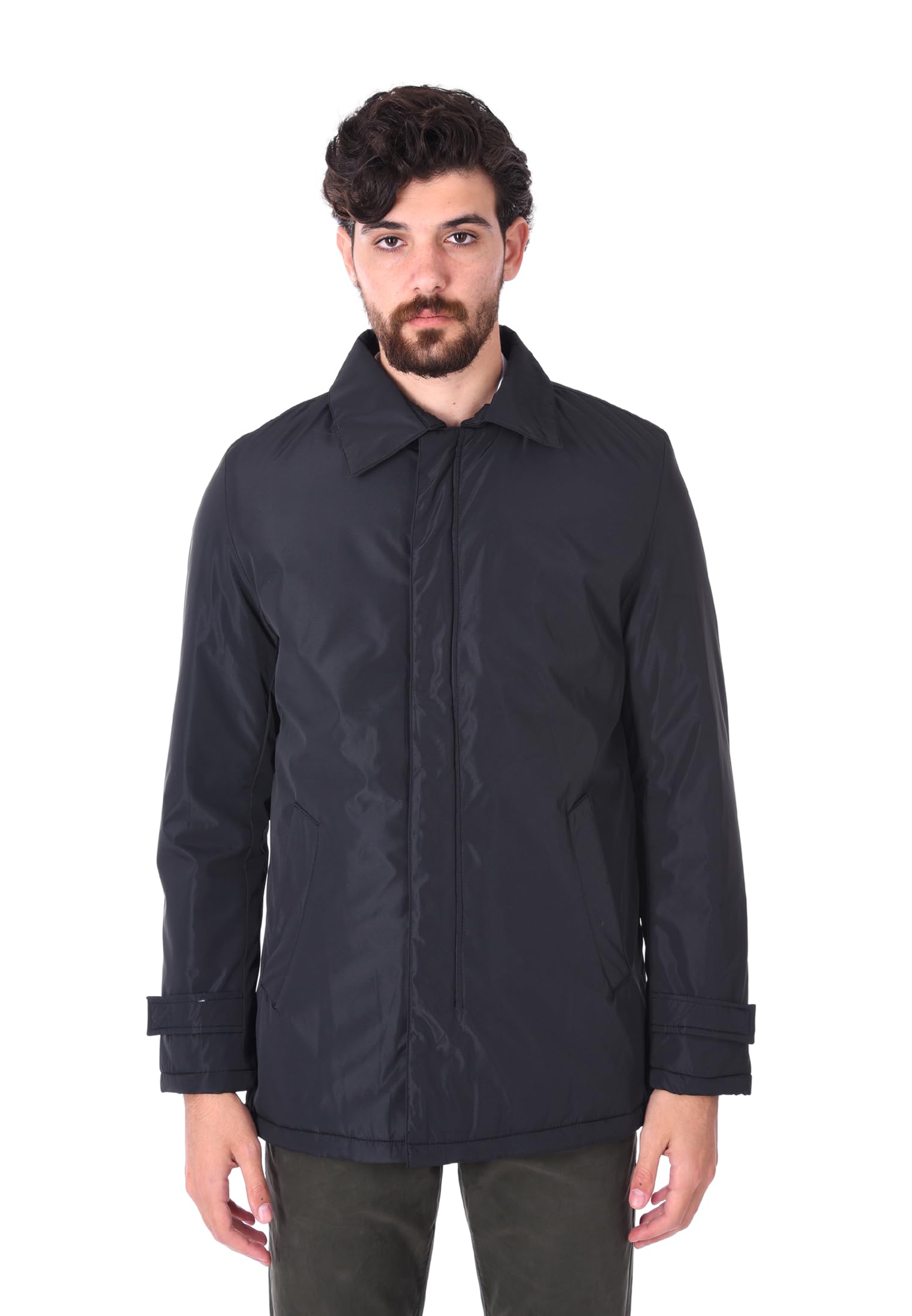 Ciabalù Trench Uomo Lungo Collo Classico Cappotto Invernale Elegante Imbottito Soprabito Elegante Vestibilità Comoda Casual e Sportivo