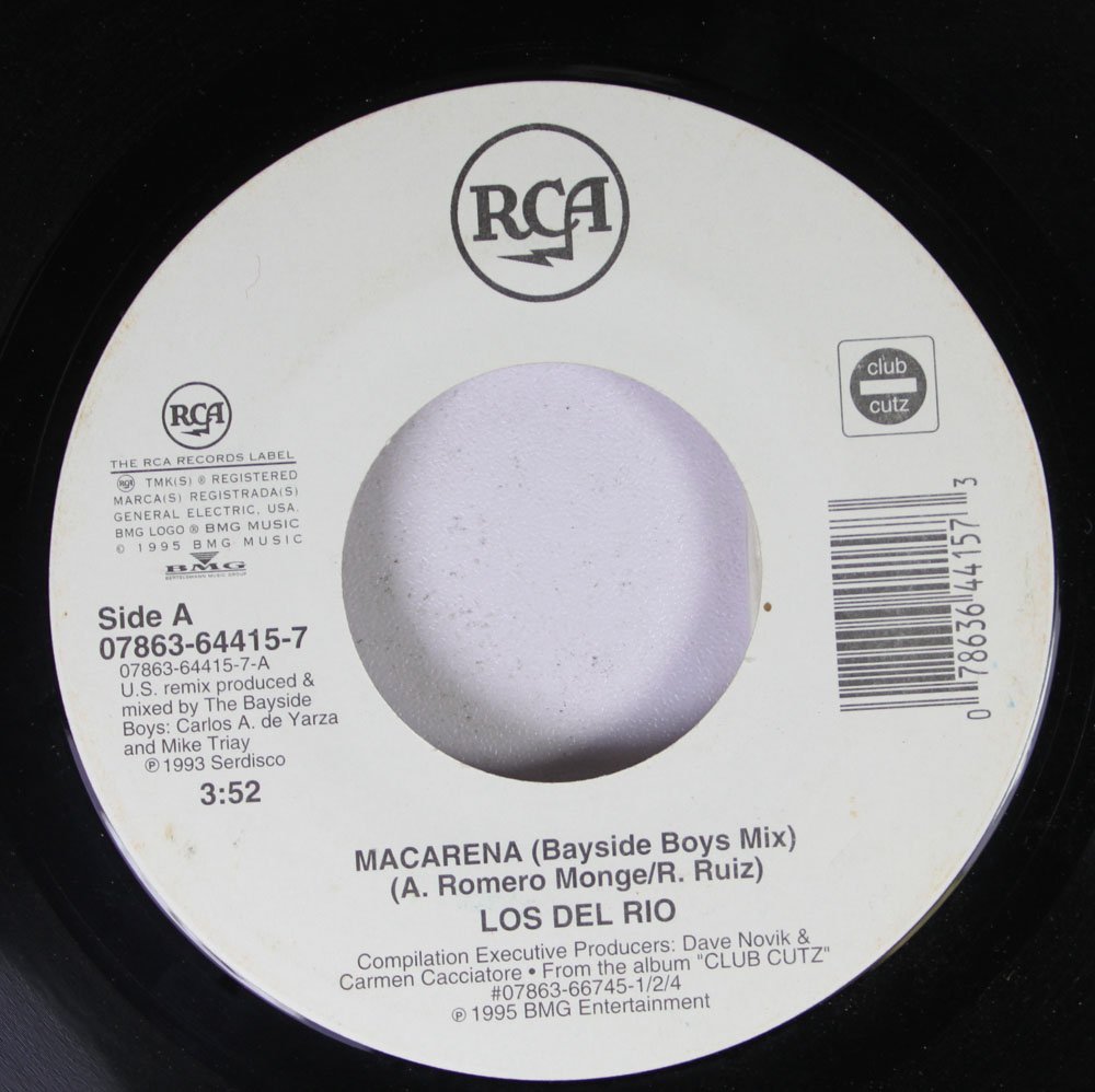MACARENA (BAYSIDE BOYS MIX) / SCATMAN (SKI-BA-BOP-BA-DOP-BOP) BASIC RADIO) (45/7")