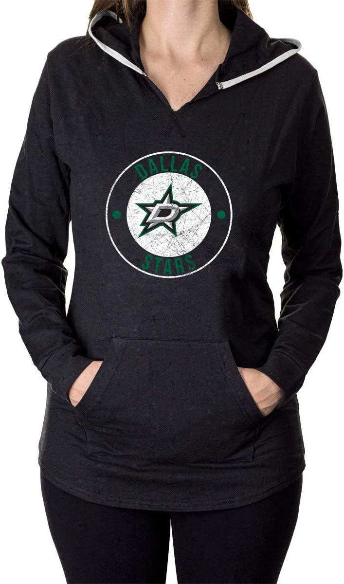 NHL Ladies Official Team Logo French Terry Cover Up Fashion Hoodie Tunic