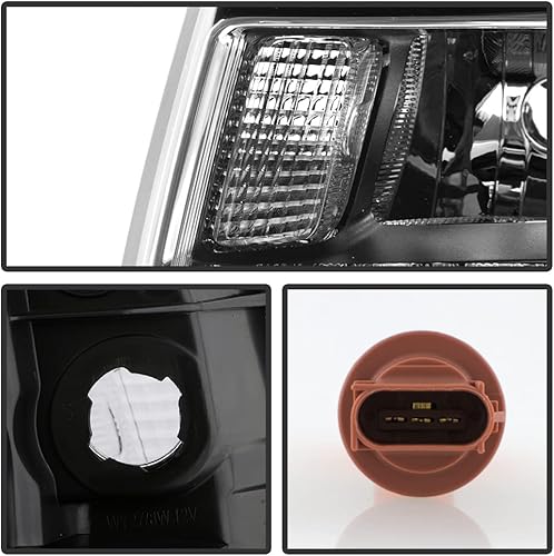 Miniatura 5 de ACANII - Para Jeep Grand Cherokee [halógeno con interior cromado] 2017-2021 proyector faro delantero izquierdo del lado del conductor