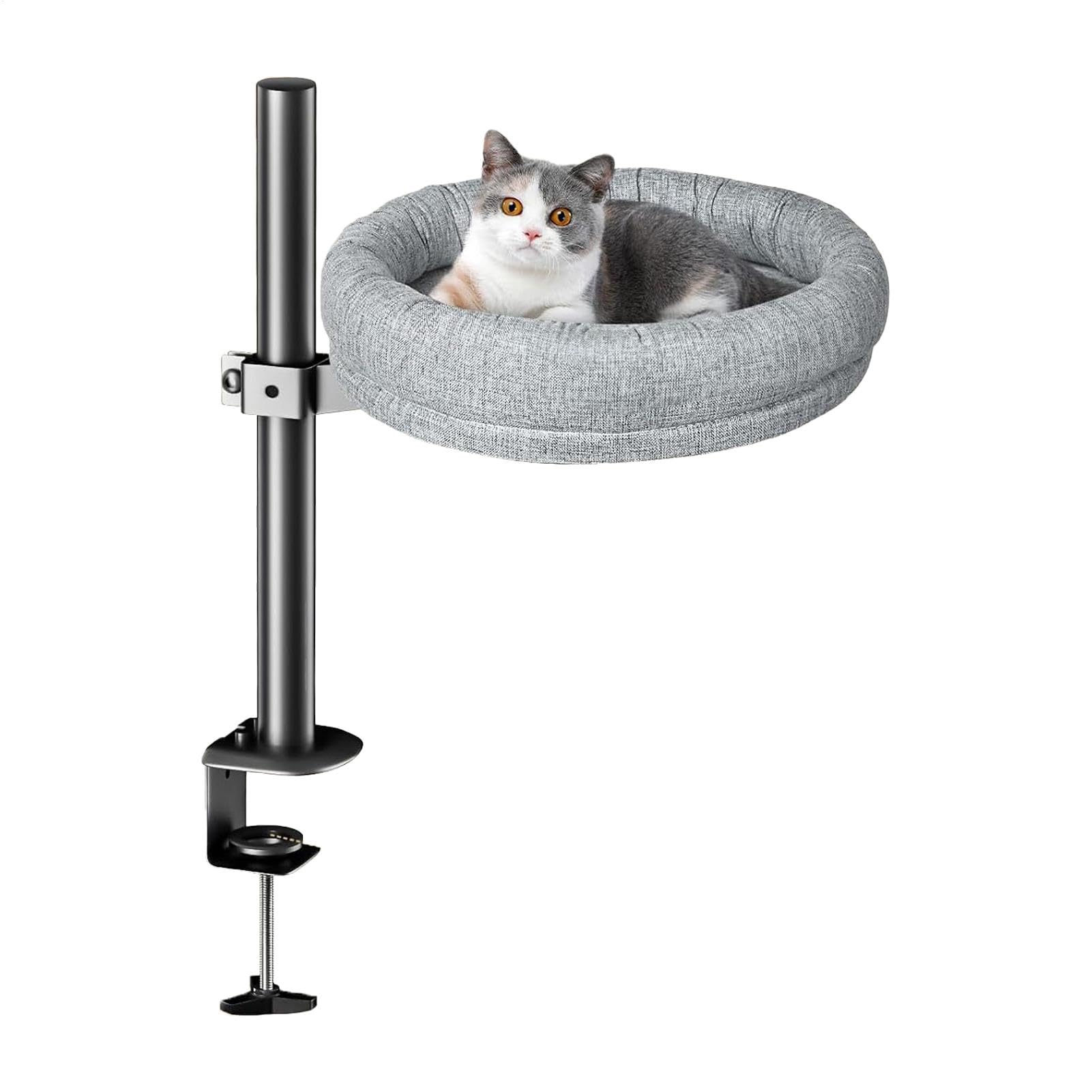 per scrivania per lettino per gatti, Letto per gatti per scrivania,Letto con mensola per gatti regolabile per gatti da interni | Casetta per gattini da scrivania dal design salvaspazio