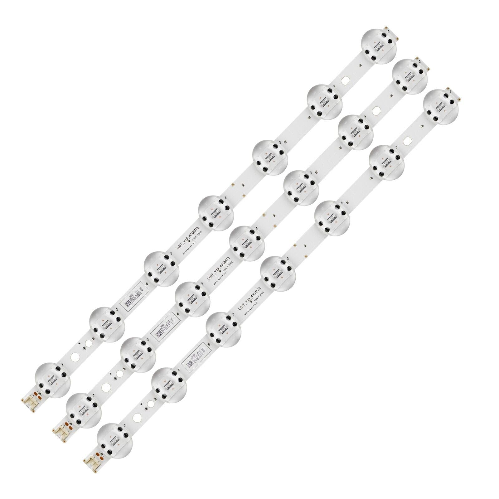 Kit/3pcs LED Strips Fit for HC430DQG-SLXL1-A14X EAV64755701 AGM76931301 43UM7300