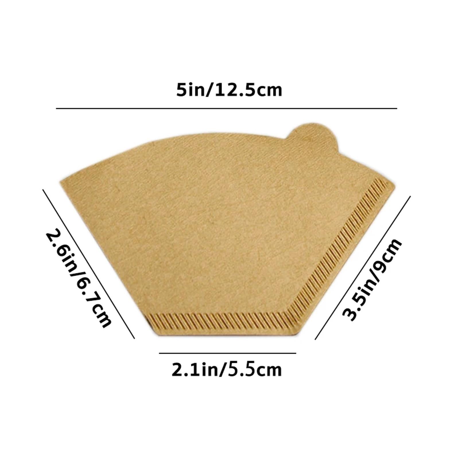600 pezzi di carta da filtro for caffè, for naturale, for interni, esterni, a goccia manuale Per Casa Cucina(12.5cm)