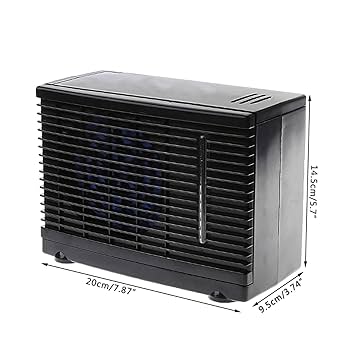 12V 60W 調整可能なカーエアコン、クーラー冷却ファンポータブルミニファン 12V 60W 調節可能なカーエアコンクーラー冷却ファン水氷蒸発