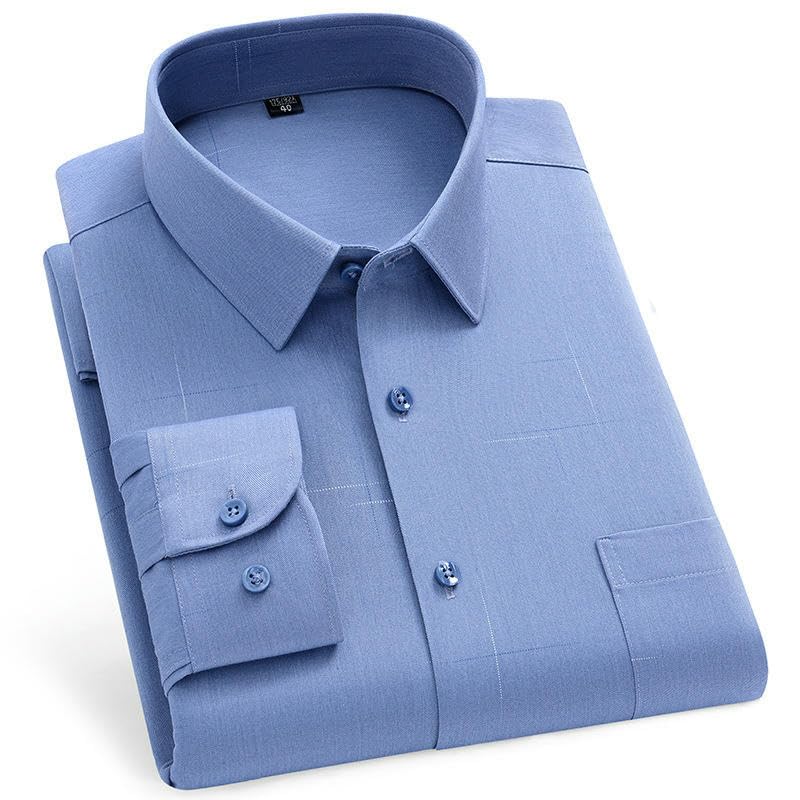 Camisa de algodón para hombre holgada que evita el calor y la rigidez de vestir 6