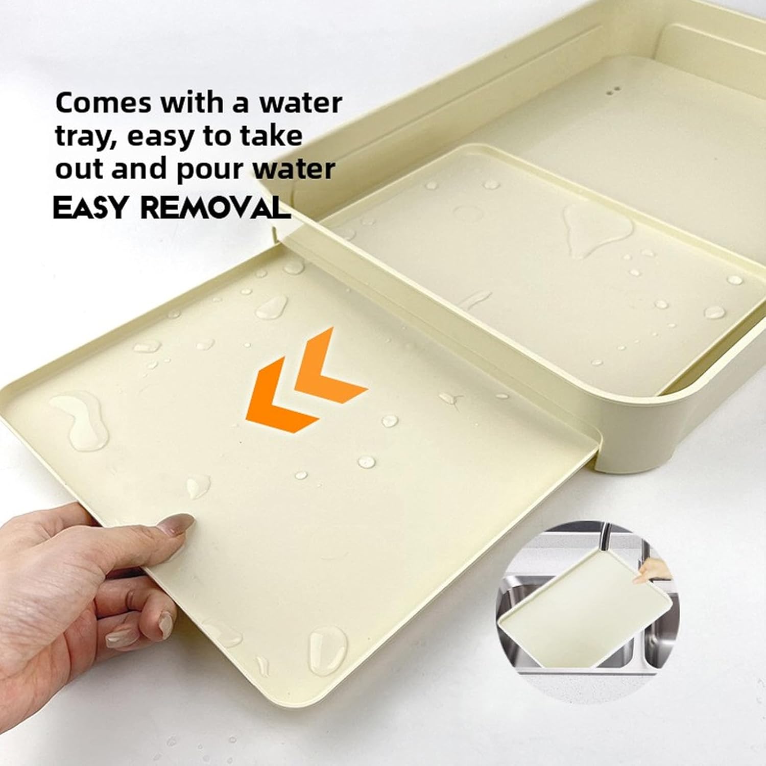 AUNMAS Pull Out Cabinet Organizer, No Drill Slide Out Drawer Under Sink Storage Tray for Kitchen Pantry Bathroom