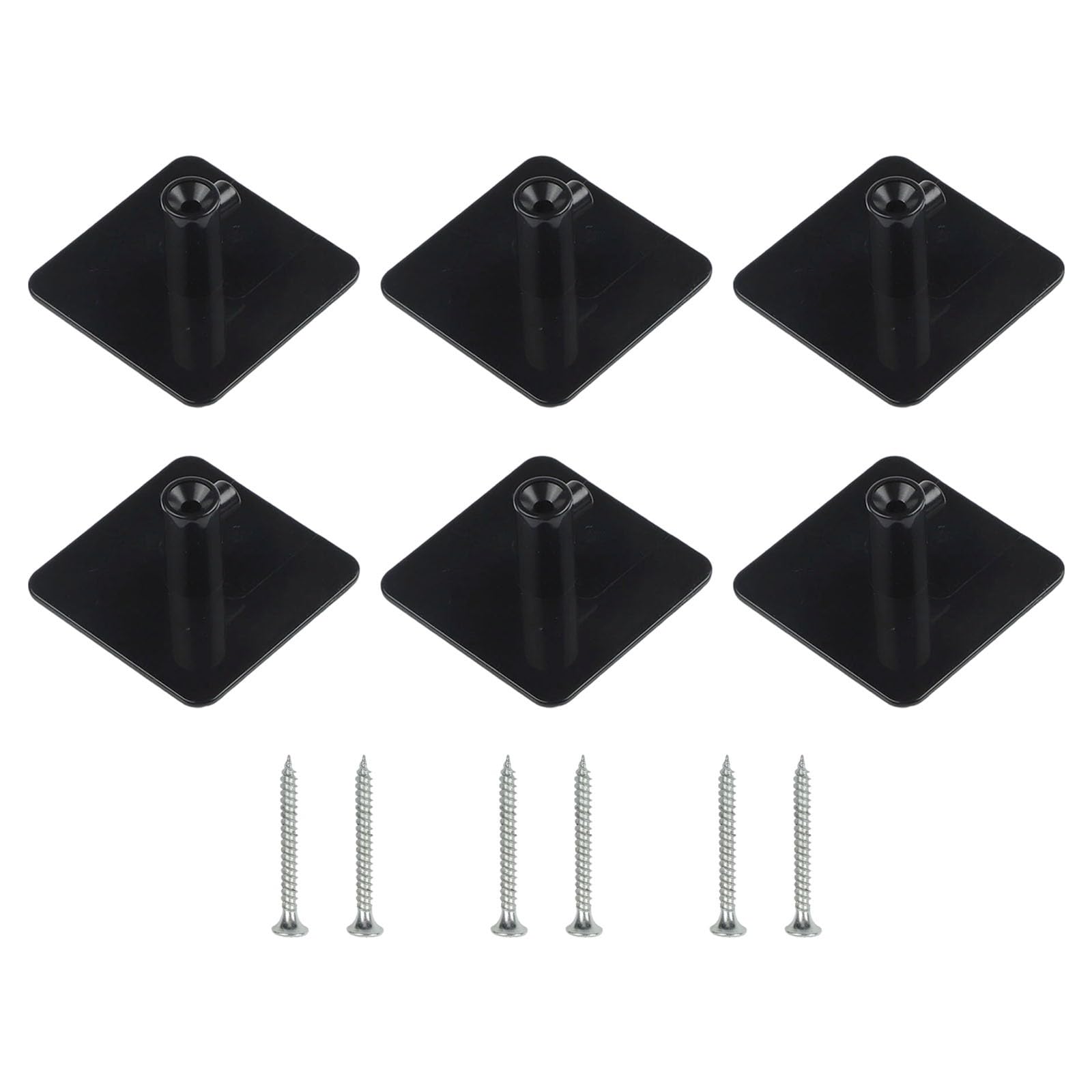 6-Pack Stand Mixer Attachment Holder, Beater, Flat Beater, Dough Hook, Wire Whip, Wall Mount or Tape, for Black