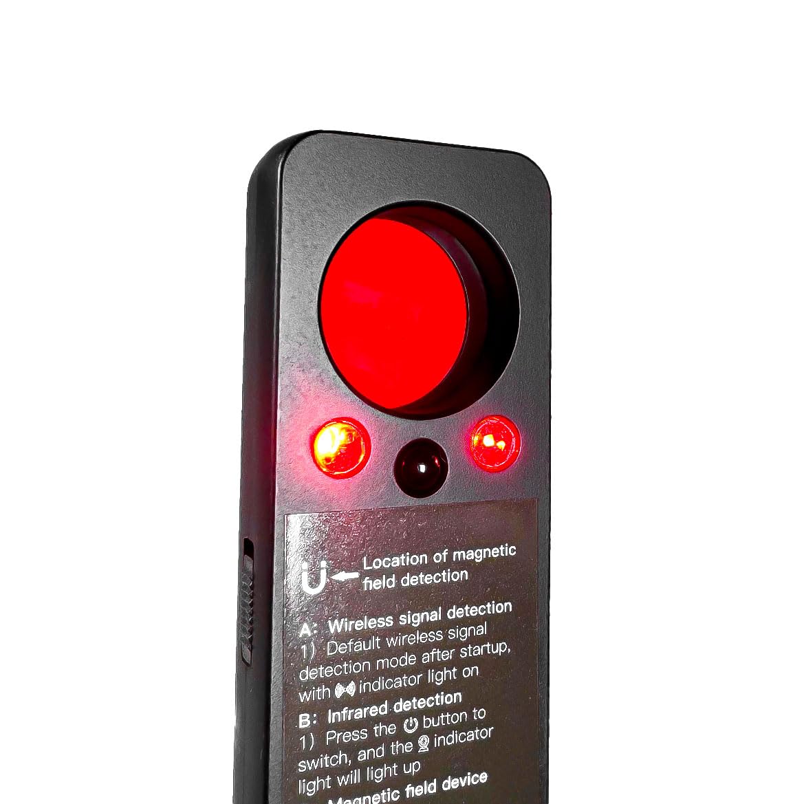 Detector de microespías y GPS para coche, casa, oficina, cámaras y señales inalámbricas profesionales y de bolsillo con doble alarma y linterna LED (T4)