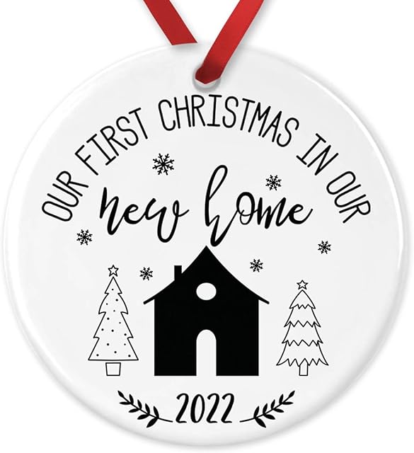 First Christmas In Our New Home Bauble, Housewarming Gift, New Home Bauble, First Home Christmas Decoration, Ceramic Ornament, 1st Xmas, Moving House Present