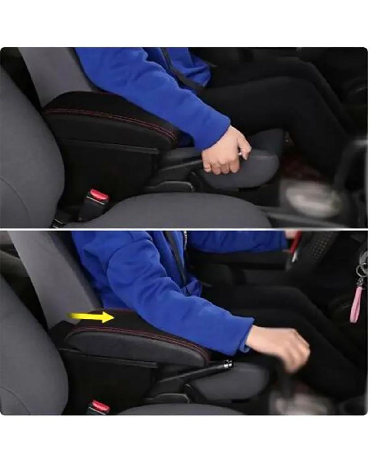 Bracciolo Auto Per Peugeot 2008 2012 2013 2014 2015 2016 2017 2018 Box Bracciolo Parti Retrofit Dettagli Interni Box Portaoggetti Centrale Accessori Auto Scatola Bracciolo(A Black white 3USB)