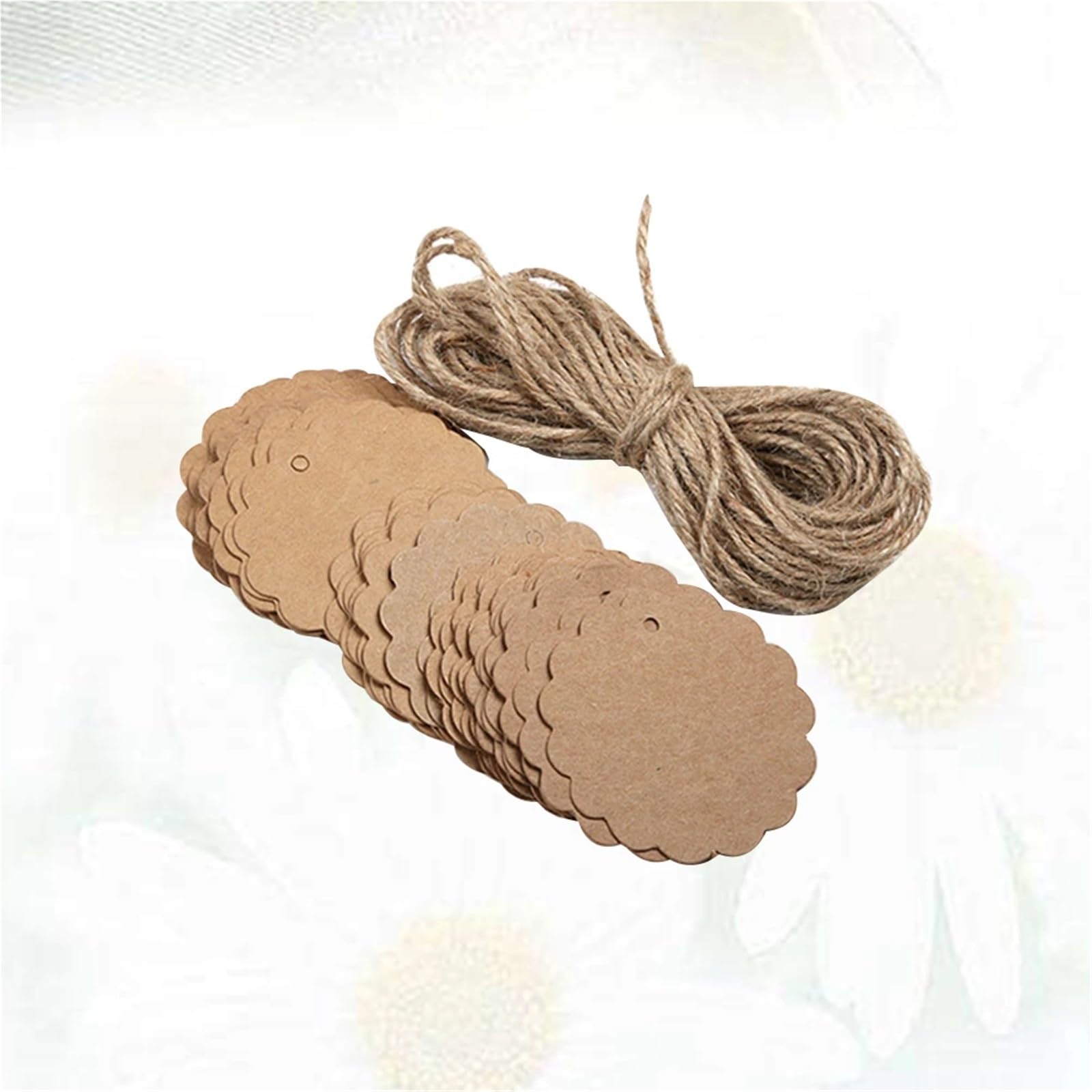 Preisschilder mit Strin, runde Karten-Lesezeichen, Kraftpapier, blanko, Geschenk, Schmuck, Preis, hängende Schreibwaren, runde Marker, Bastelbedarf, 2000 Stück