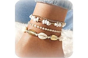 4 PCS Layered Shell Anklet Set