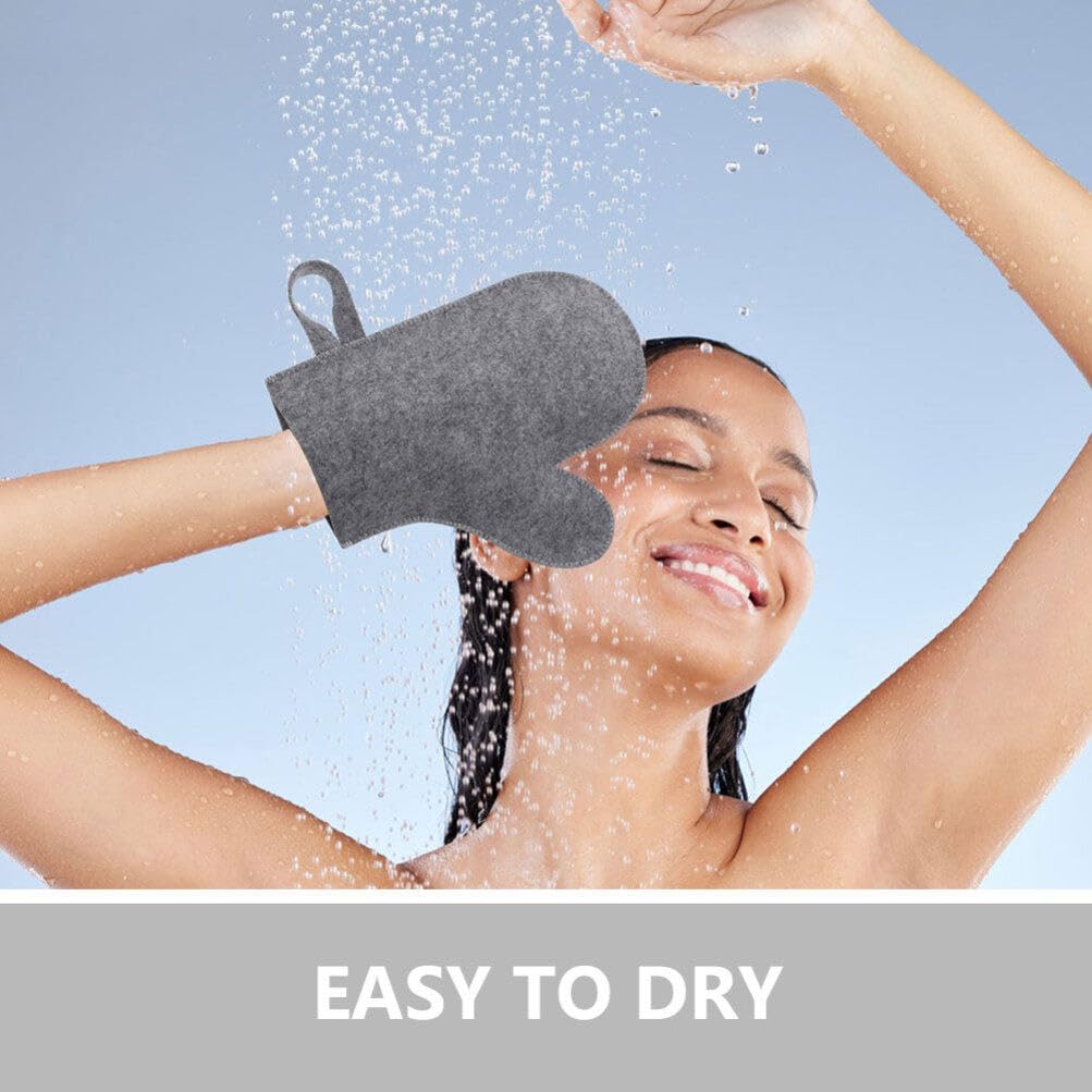 Milisten 4stücke Sauna-handschuhe Aus Filz Wasserabsorbierende Hitzebeständige Sauna Und Peeling-handschuhe Für Dampfbad Und Spa Für Entspannung Und Hautpflege Kosmetik