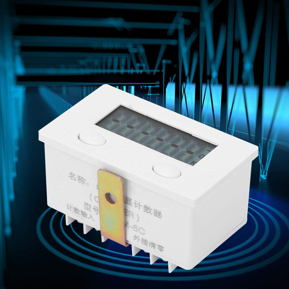 Magnetic Induction Switch, LCD Digital 0-99999 Counter 6-Digits Magnetic Induction Plastic Counter with Switch BEM-6C+12,Counter, Frequency Counters