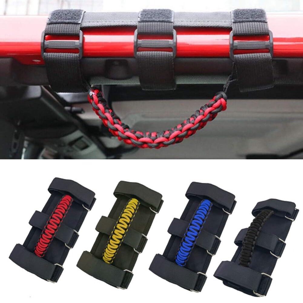 4 Maniglie Roll Bar In Nylon Per Wrangler CJ/YJ/TJ/JK/JL/JLU E Gladiator JT – Versioni Larga, Antiscivolo, 150 Kg
