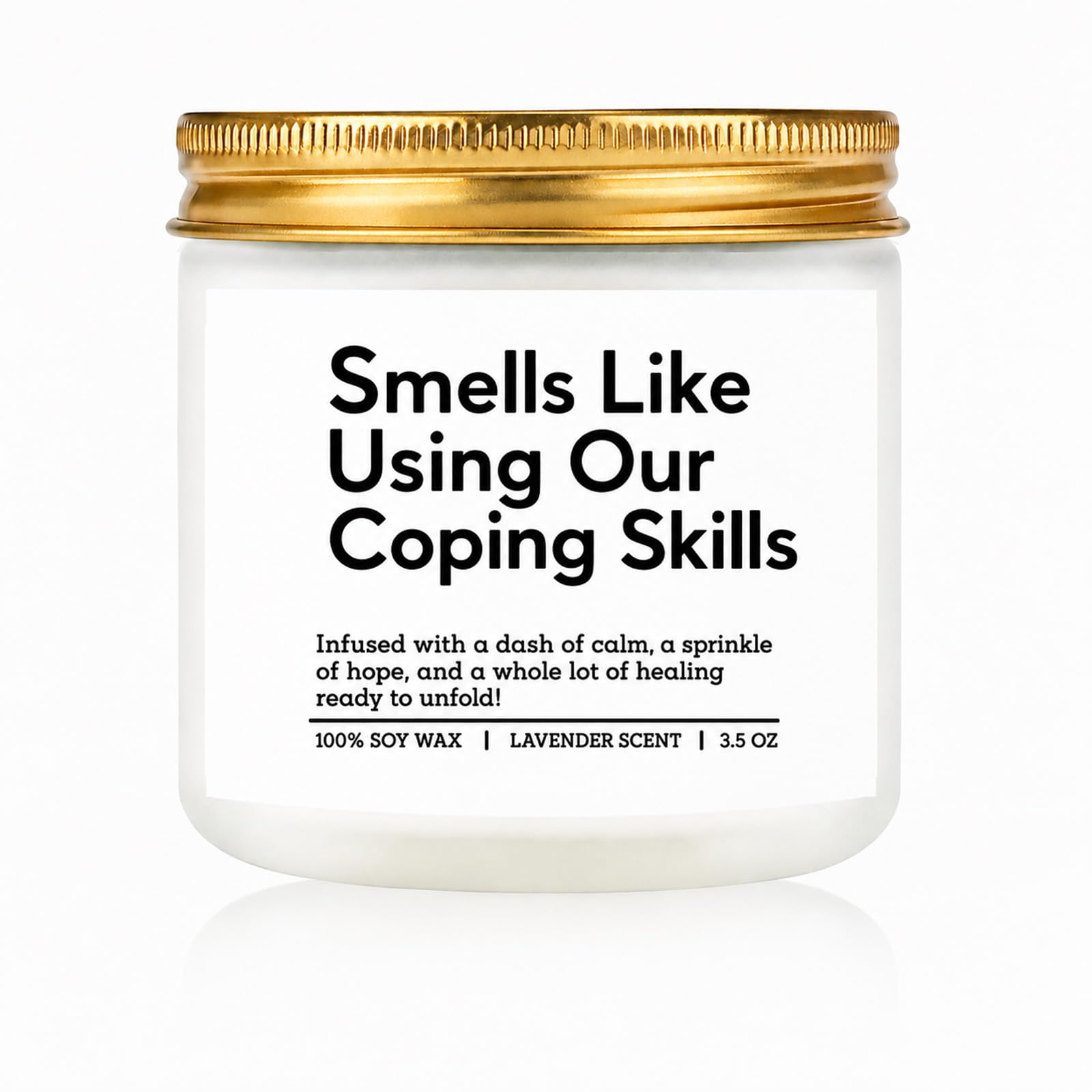 Funny Coping Skills Candle, Therapist Gifts - Mental Health, Graduation, Psychology, Appreciation Gifts for Therapist, Social Worker, School Counselor, Psychologist, Women - Therapy Office Decor