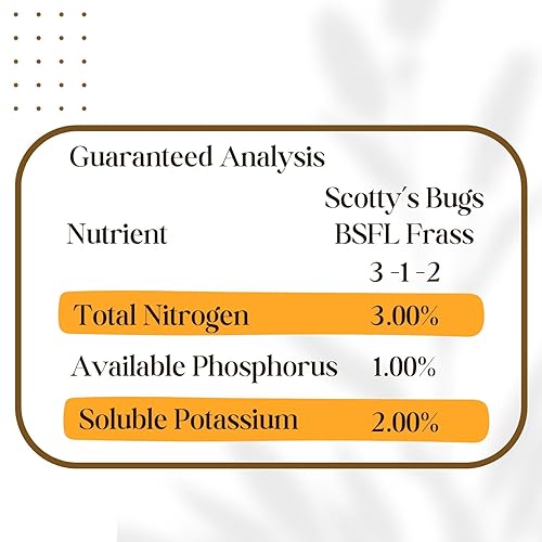 Miniatura 7 de SCOTTY'S BUGS Black Soldier - Larvas de mosca de insectos, fertilizante orgánico para verduras, jardín, flores, alimentos vegetales multiusos,