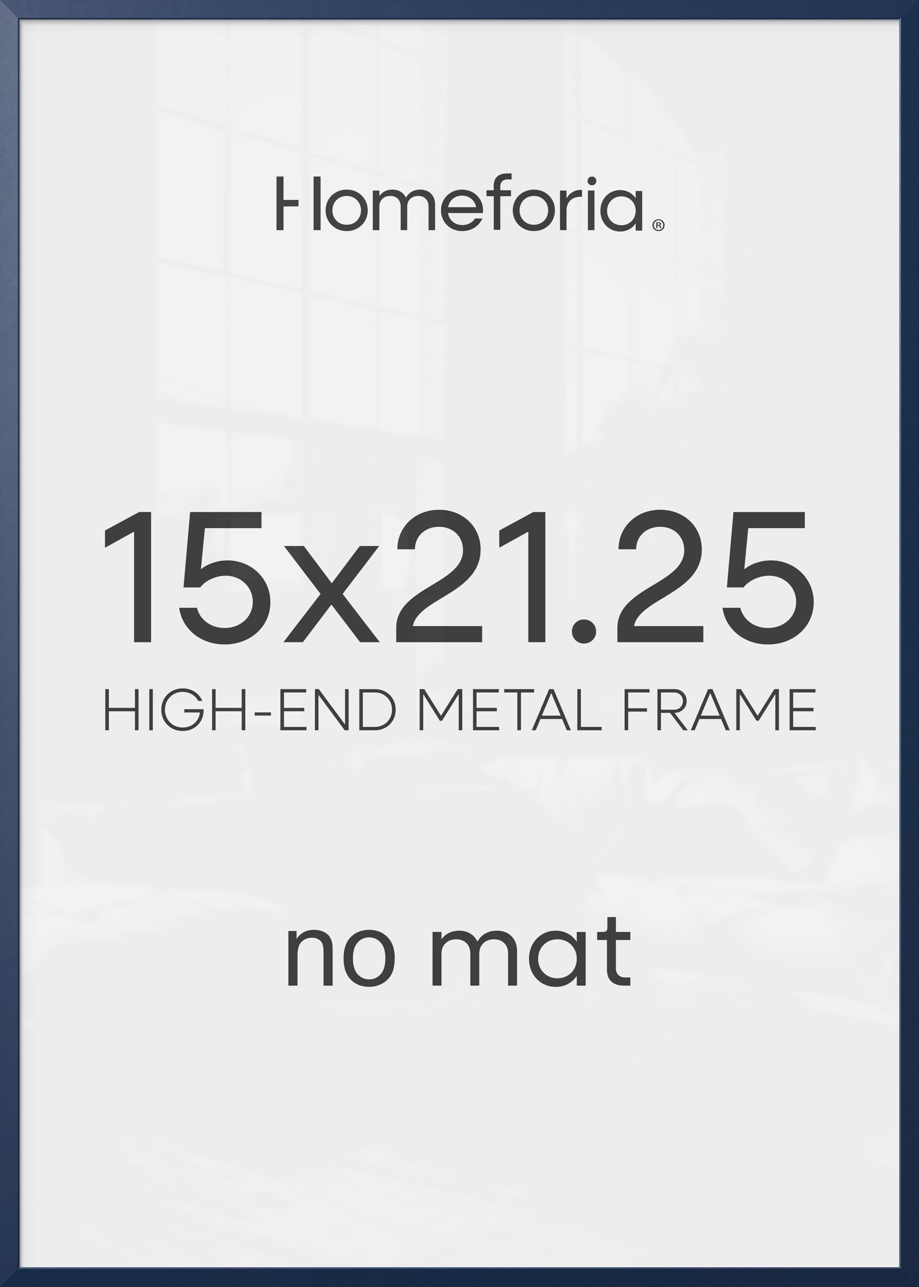 Homeforia 15x21.25 Blue Puzzle Picture Frame, High-End Metal, Glass | High End Aluminum, Tempered Glass, 15x21.25 in Edge-to-Edge Display 21.25x15, Wall Kit, Set Of 2