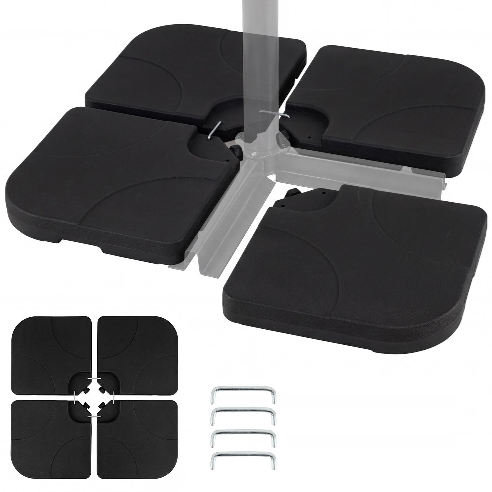 GIANTEX 4-Piece Fillable Offset Umbrella Base