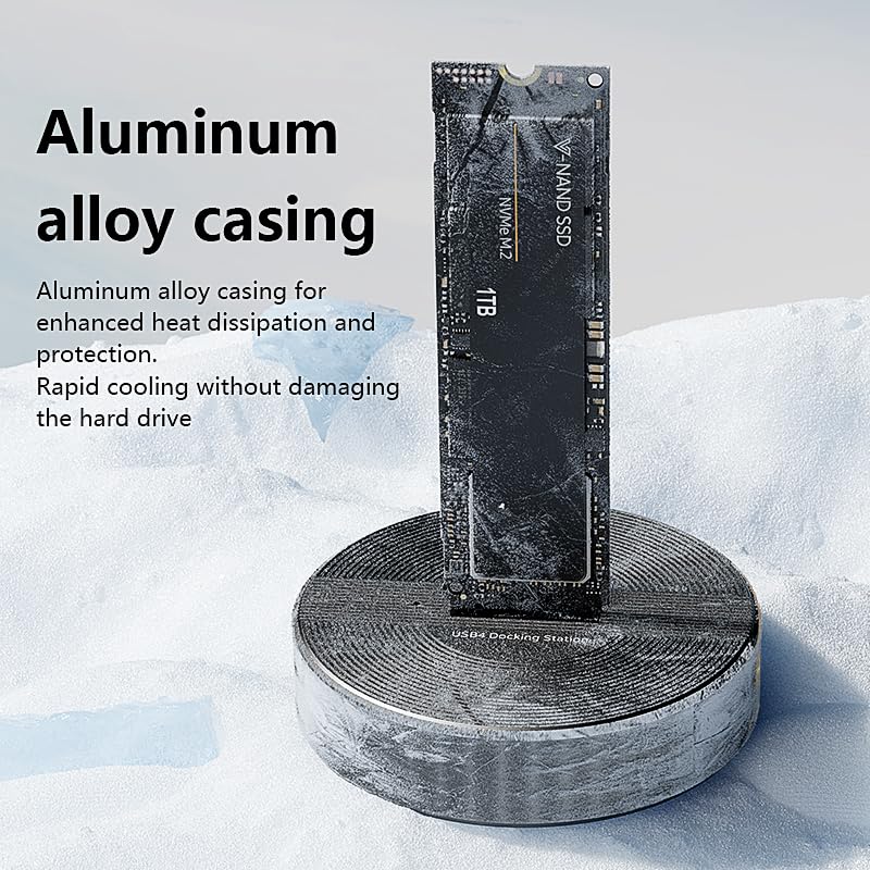 Image of USB4.0 (USB-C) 40G Portable NVMe M-Key (B+M) / NVMe / PCIe SSD (22110, 2280, 2260, 2242, 2230) Ultra Fast External SSD Docking (Docking Only)