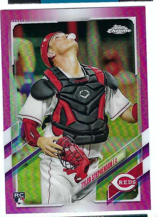 TYLER STEPHENSON 2021 Topps Chrome #111 PINK REFRACTOR PARALLEL Baseball Rookie Card RC Cincinnati Reds