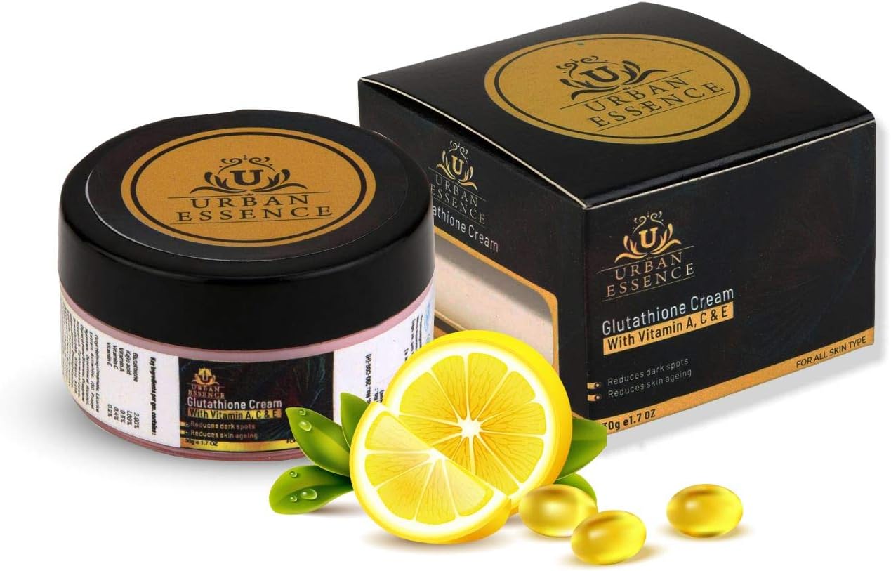 Urban Essence Glutathione Cream For Skin Whitening, Reduces Dark Spots, Pigmentation And Ageing Effects, Enriched With Vitamin A, C & E, Kojic Acid (Paraben Free) - 30 g