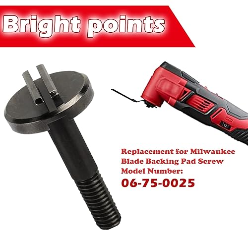 Miniatura 4 de 06-75-0025 Reemplazo de tornillo de almohadilla de respaldo de hoja para Milwaukee 2626-20 M18 Multi-Tool (juego de 2)